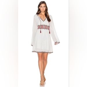 Sanctuary Azita Bohemian Embroidery Bell Sleeves Mini Dress Size 8.